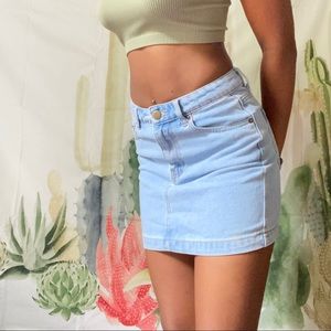 F21 denim skirt